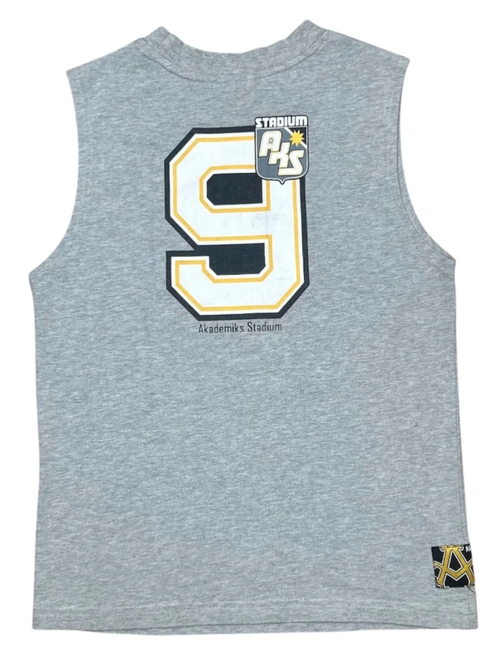 VINTAGE 90s Akademiks Boys Graphic Gray Sleeveless Tank Top Sz 6 Streetwear